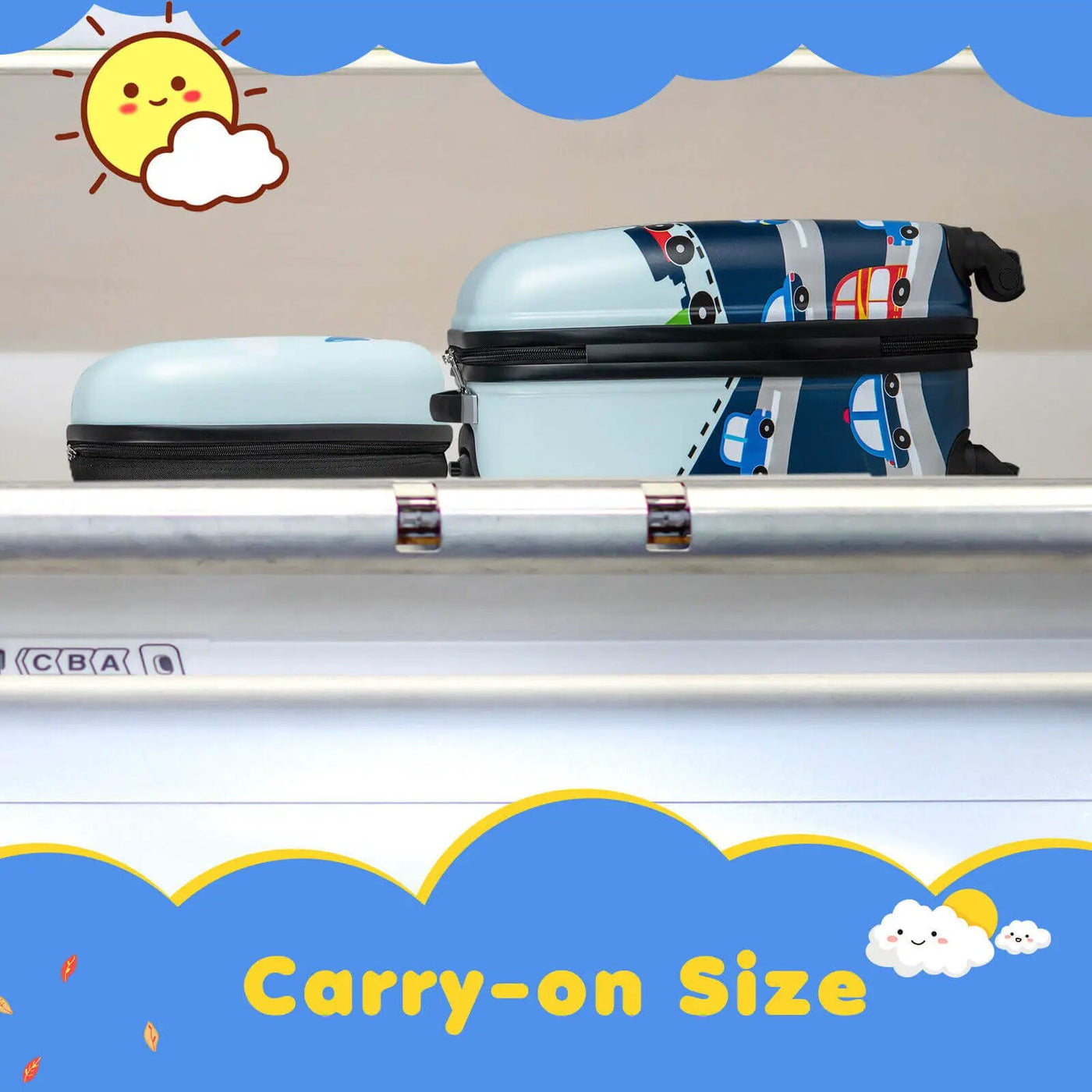 2 Pieces Kids Carry-on Luggage Set with 12 Inch Backpack by DirectDeals