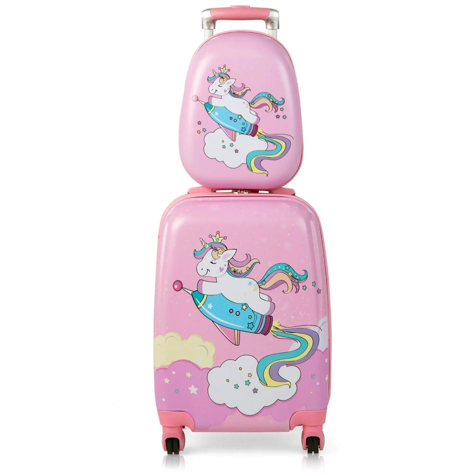 2 Pieces 18 Inch Kids Luggage Set with 12 Inch Backpack by DirectDeals