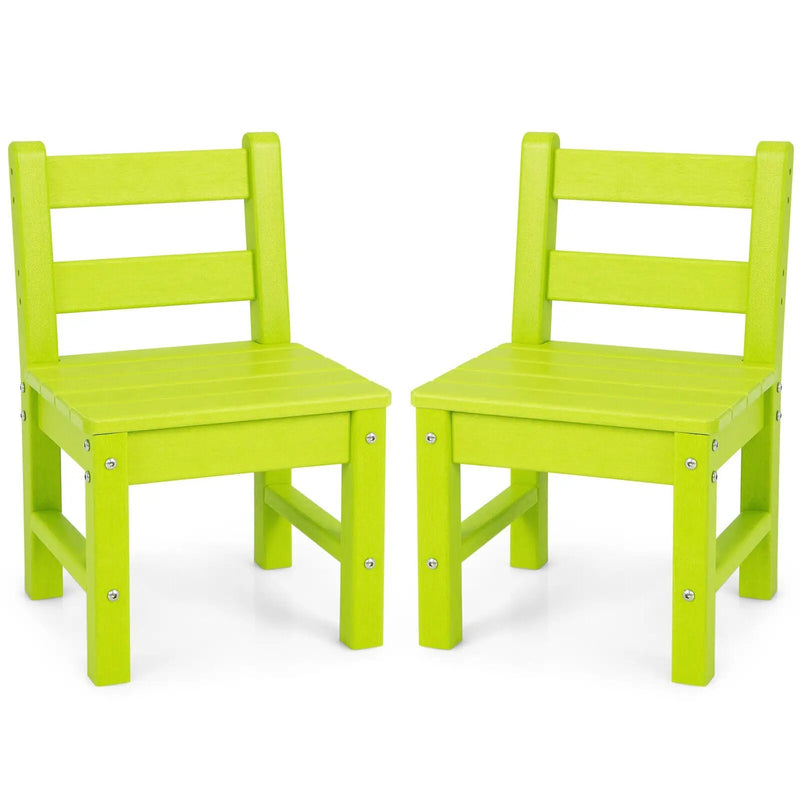 2 Pieces Kids Learning Chair set with Backrest by DirectDeals