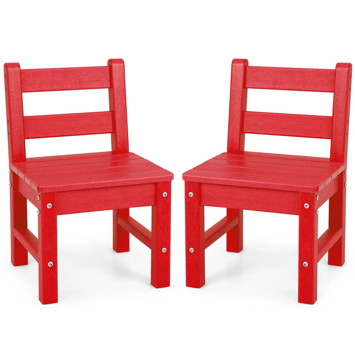 2 Pieces Kids Learning Chair set with Backrest by DirectDeals