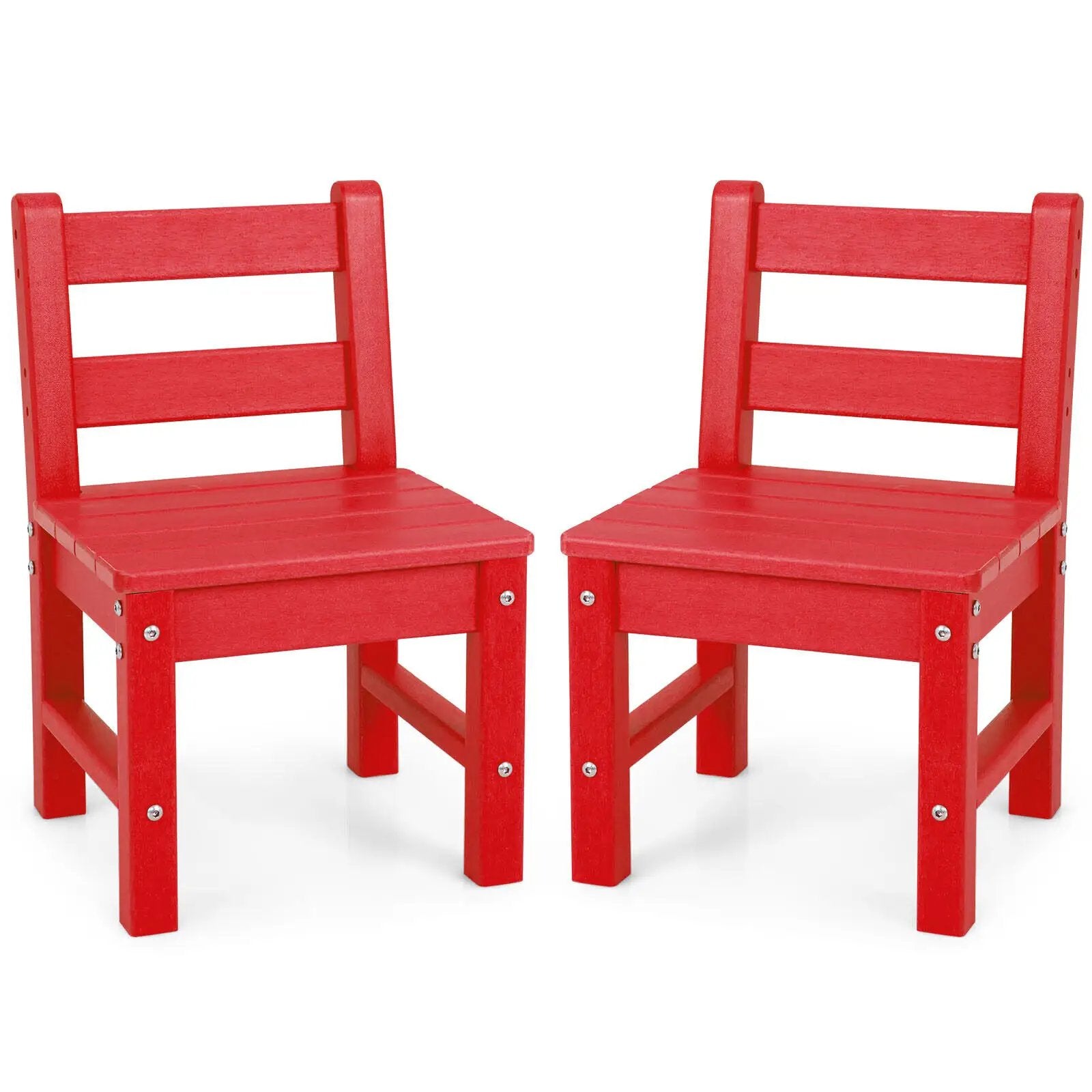2 Pieces Kids Learning Chair set with Backrest by DirectDeals