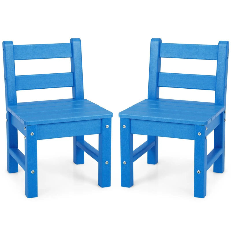 2 Pieces Kids Learning Chair set with Backrest by DirectDeals