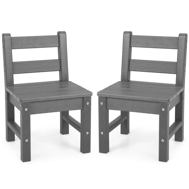 2 Pieces Kids Learning Chair set with Backrest by DirectDeals
