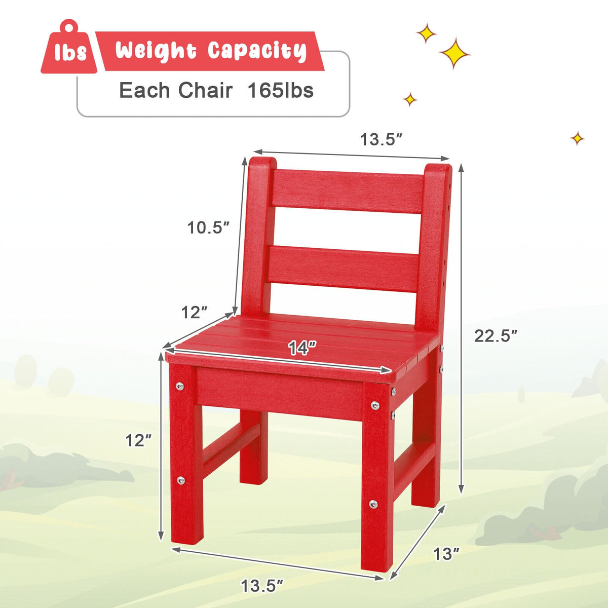 2 Pieces Kids Learning Chair set with Backrest, photo 13 of 32