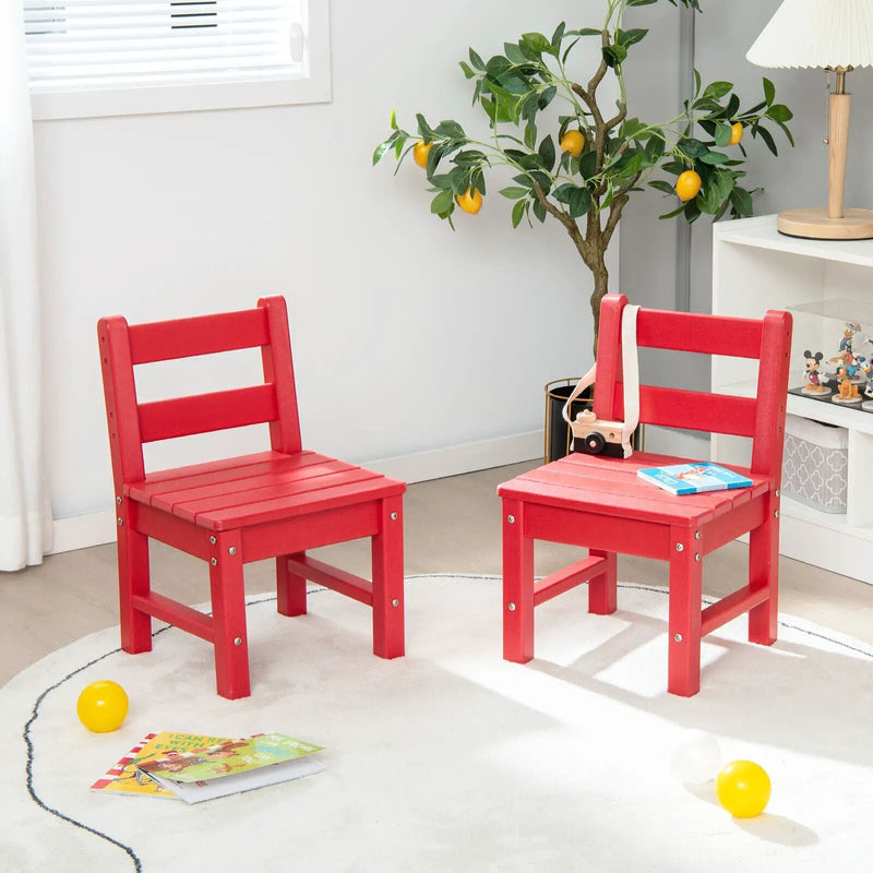 2 Pieces Kids Learning Chair set with Backrest by DirectDeals