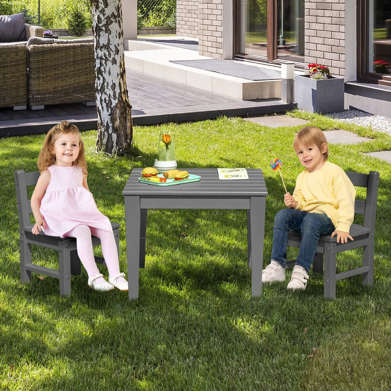 2 Pieces Kids Learning Chair set with Backrest by DirectDeals