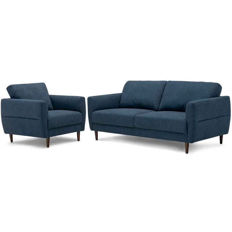 2 Pieces Upholstered Sofa Set with Removable Cushion Covers by DirectDeals