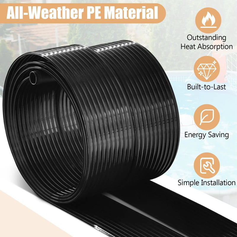 2 Pieces 10/16.4/20 Feet Weatherproof Solar Swimming Pool Heating System by DirectDeals