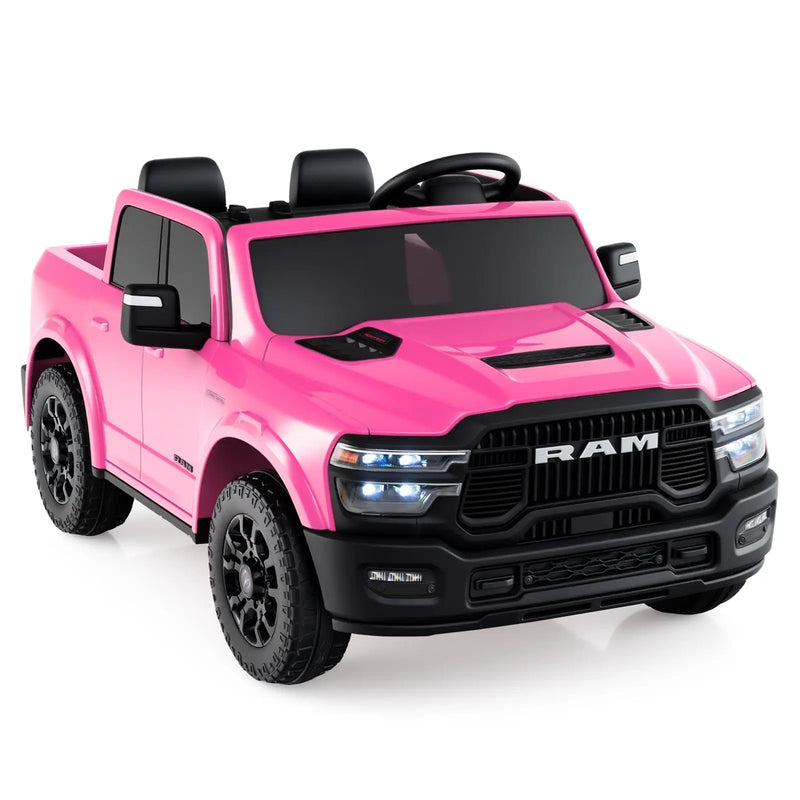 2 Seater 24V Ride on Toy for Big Kids Licensed Ram Truck with Remote and Music by DirectDeals