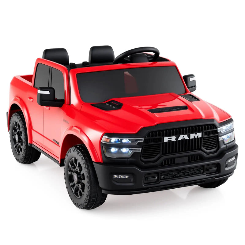 2 Seater 24V Ride on Toy for Big Kids Licensed Ram Truck with Remote and Music by DirectDeals
