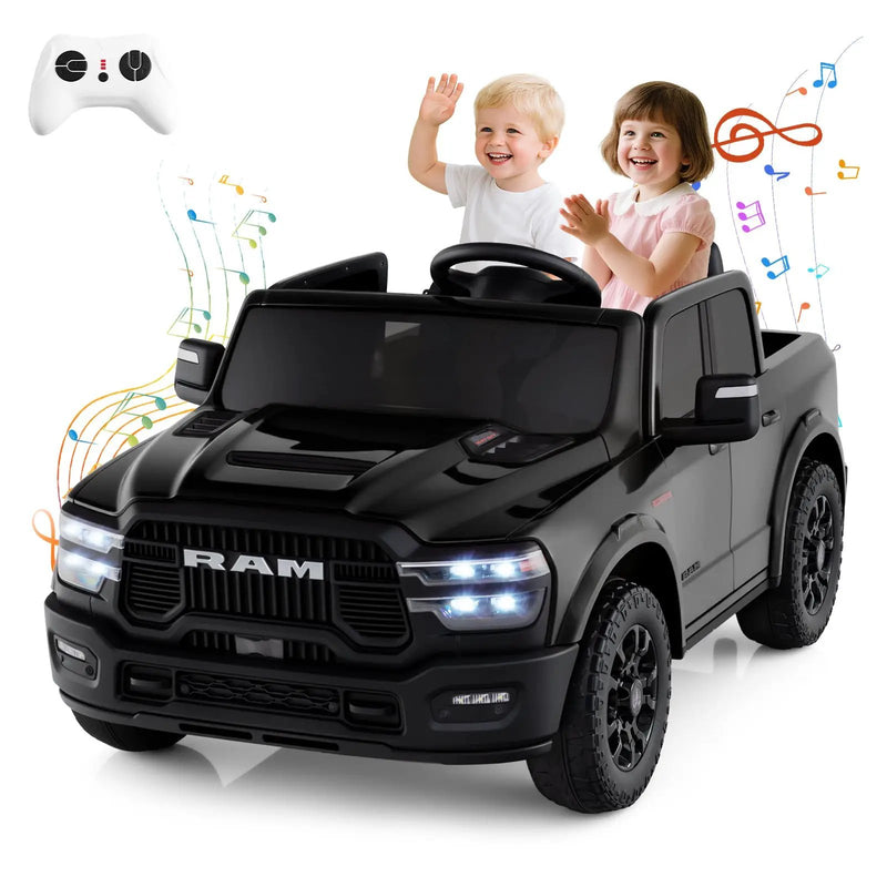 2 Seater 24V Ride on Toy for Big Kids Licensed Ram Truck with Remote and Music by DirectDeals
