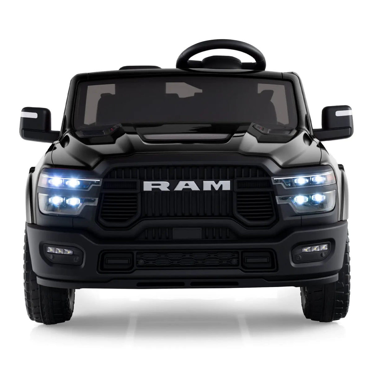 2 Seater 24V Ride on Toy for Big Kids Licensed Ram Truck with Remote and Music by DirectDeals
