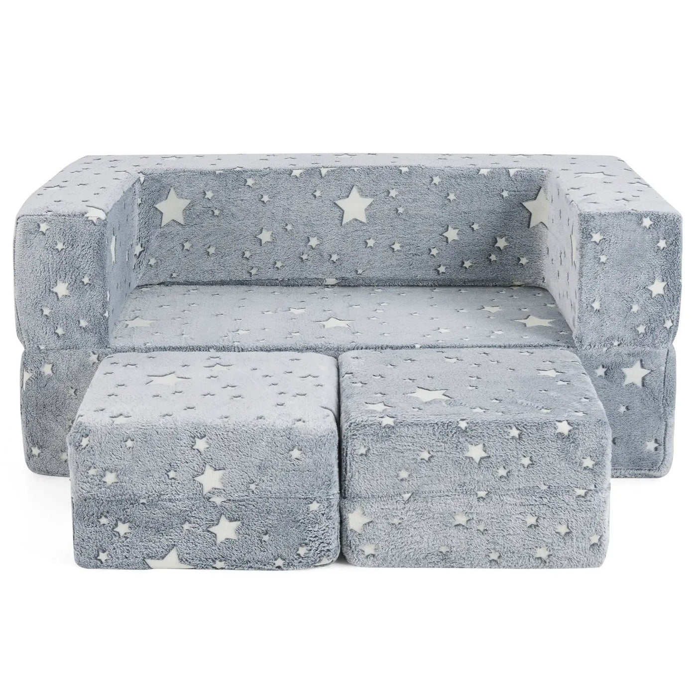 2 Seater Kids Play Couch with Removable and Machine Washable Flannel Cover by DirectDeals