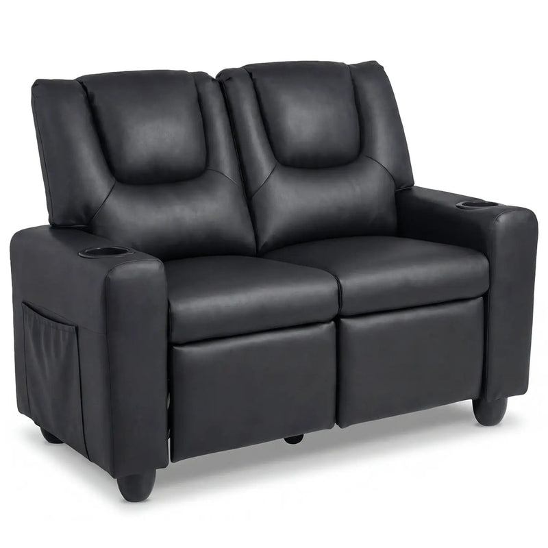 2-Seater Kids Recliner Double Toddler Sofa Chair with 2 Cup Holders by DirectDeals