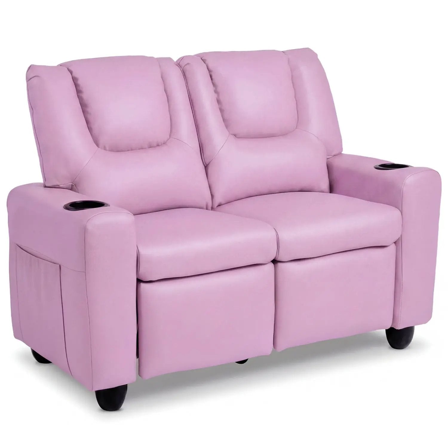 2-Seater Kids Recliner Double Toddler Sofa Chair with 2 Cup Holders by DirectDeals