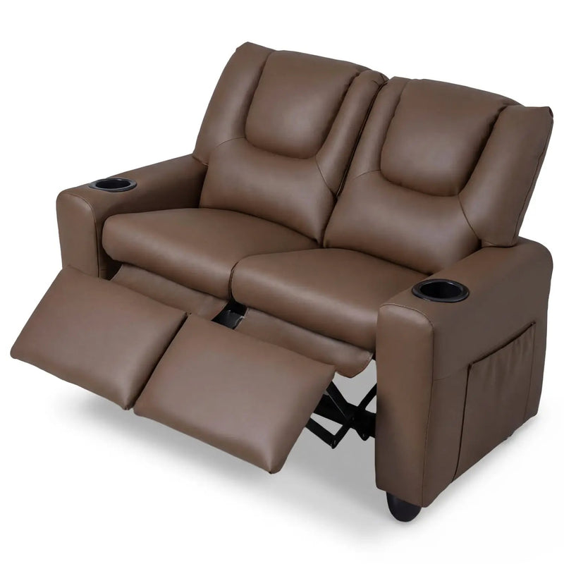 2-Seater Kids Recliner Double Toddler Sofa Chair with 2 Cup Holders by DirectDeals