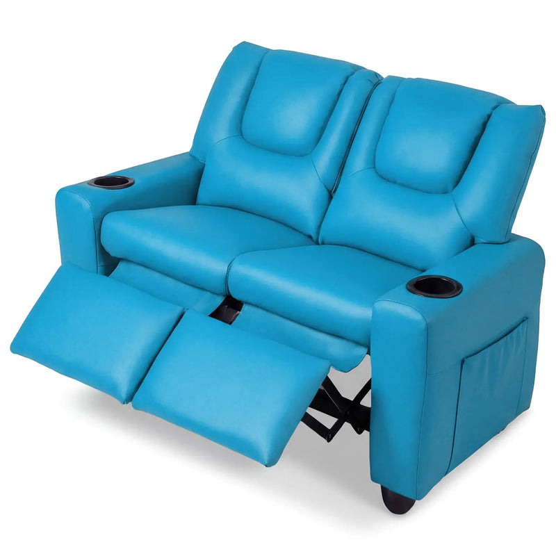 2-Seater Kids Recliner Double Toddler Sofa Chair with 2 Cup Holders by DirectDeals