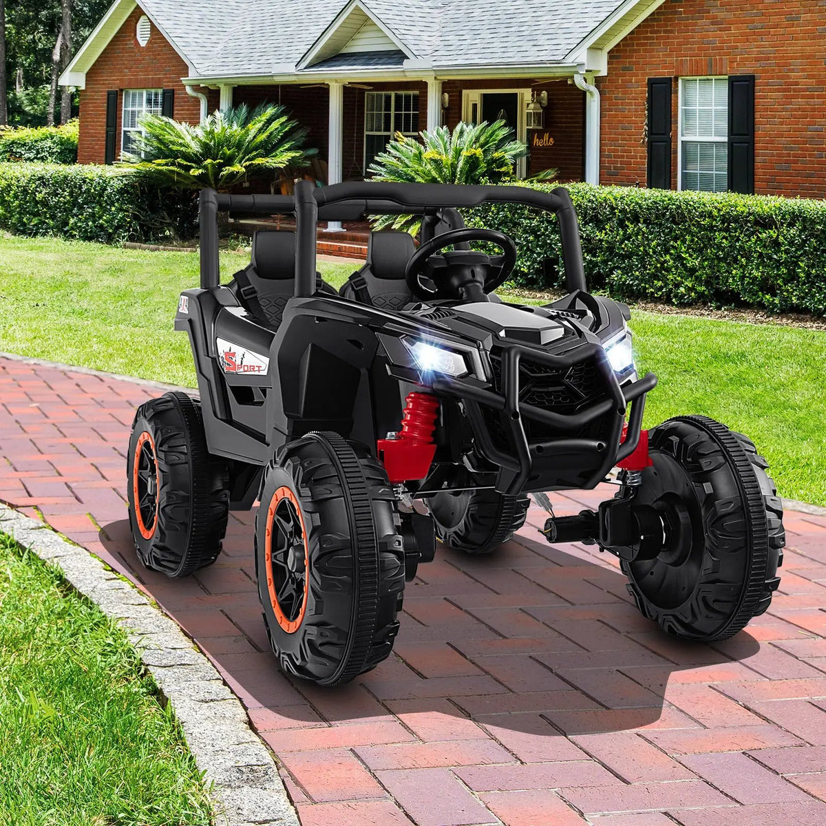 2-Seater Kids Ride on UTV with 2.4G Remote Control for over 3 Years Old Children by DirectDeals