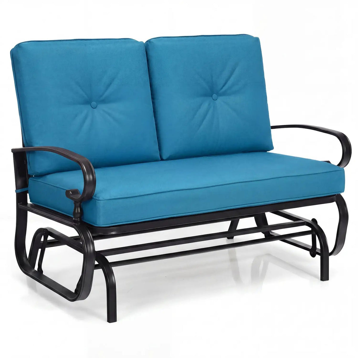 2 Seats Outdoor Swing Glider Chair with C by DirectDeals