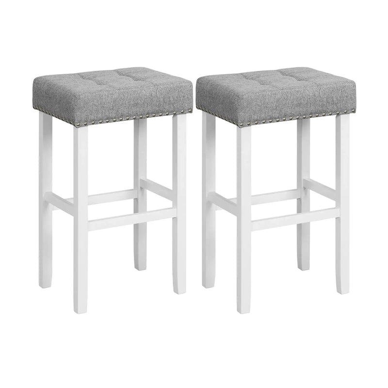 2 Pieces Counter Height Bar Stools with Sponge Padded Cushion by DirectDeals