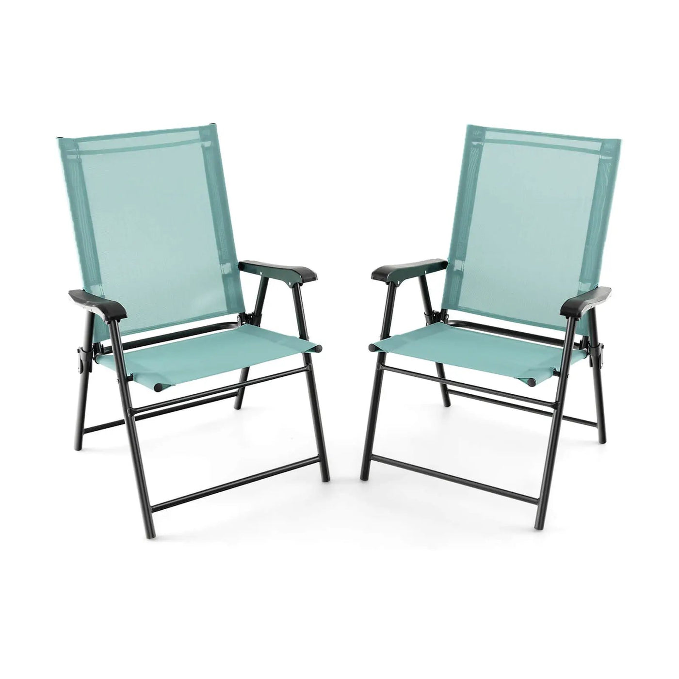 2 Set of Patio Dining Chair with Armrests and Metal Frame by DirectDeals