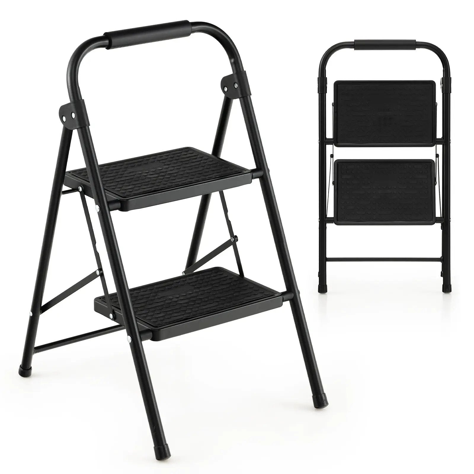 2-Step Folding Ladder with Wide Anti-Slip Pedal by DirectDeals