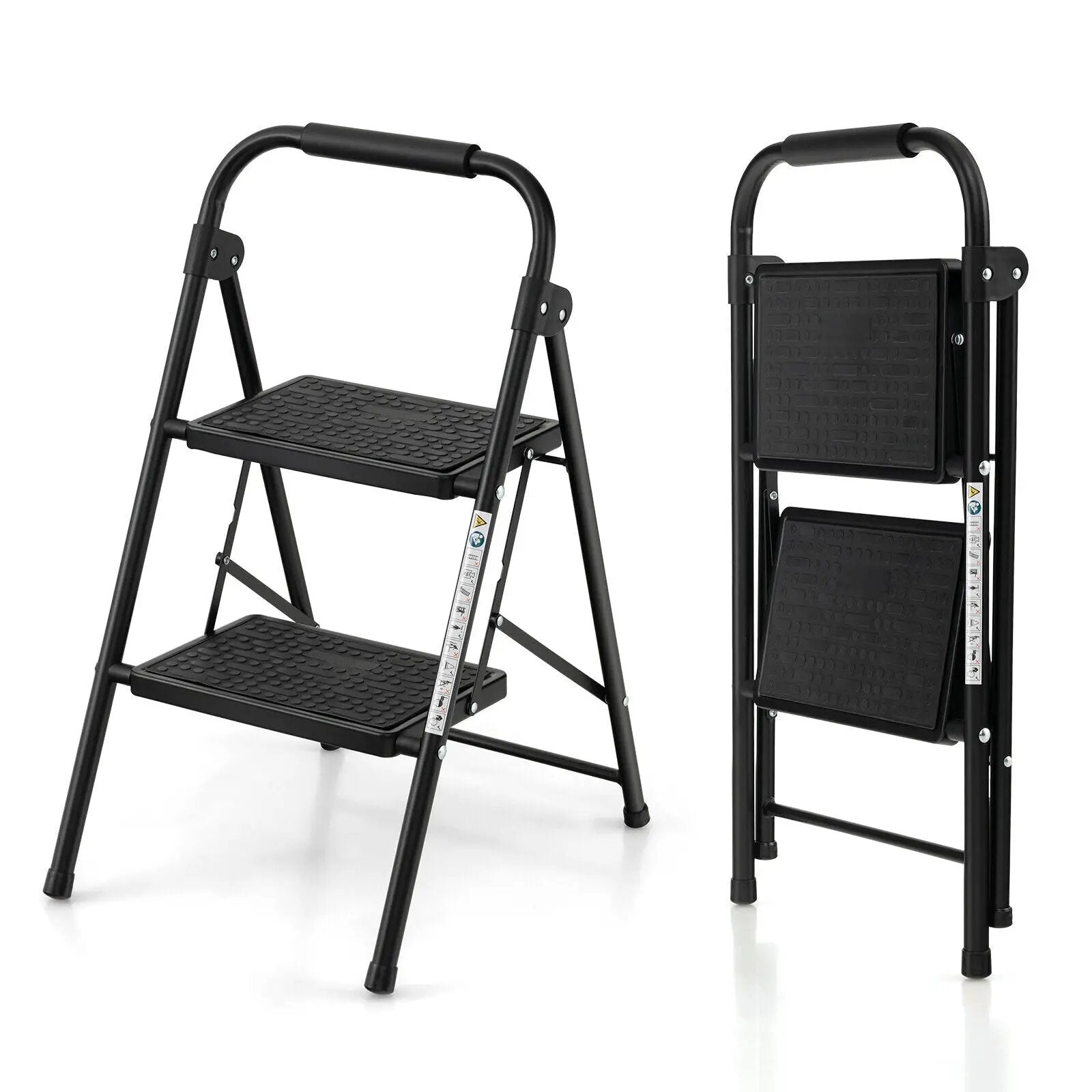 2-Step Folding Ladder with Wide Anti-Slip Pedal by DirectDeals