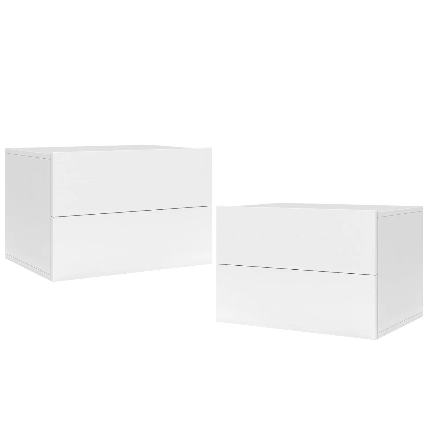 Wall Mounted Floating Nightstand with 2 Drawers by DirectDeals
