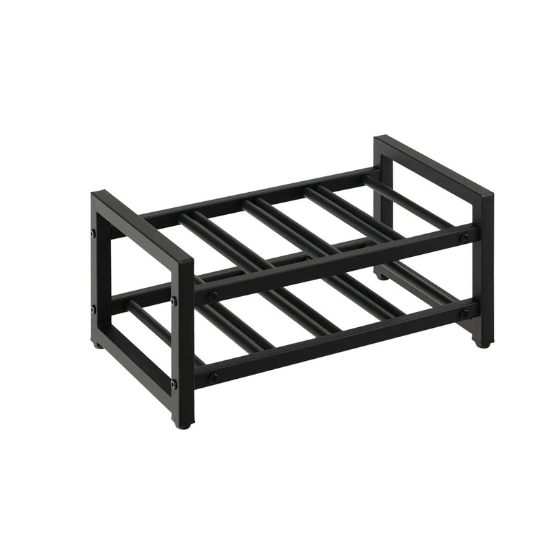 2-Tier 8-Bottle Display Wine Rackwith Adjustable Foot Pads by DirectDeals