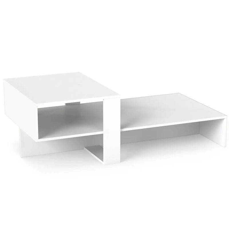 2-Tier Coffee Table with Open Storage Shelf by DirectDeals
