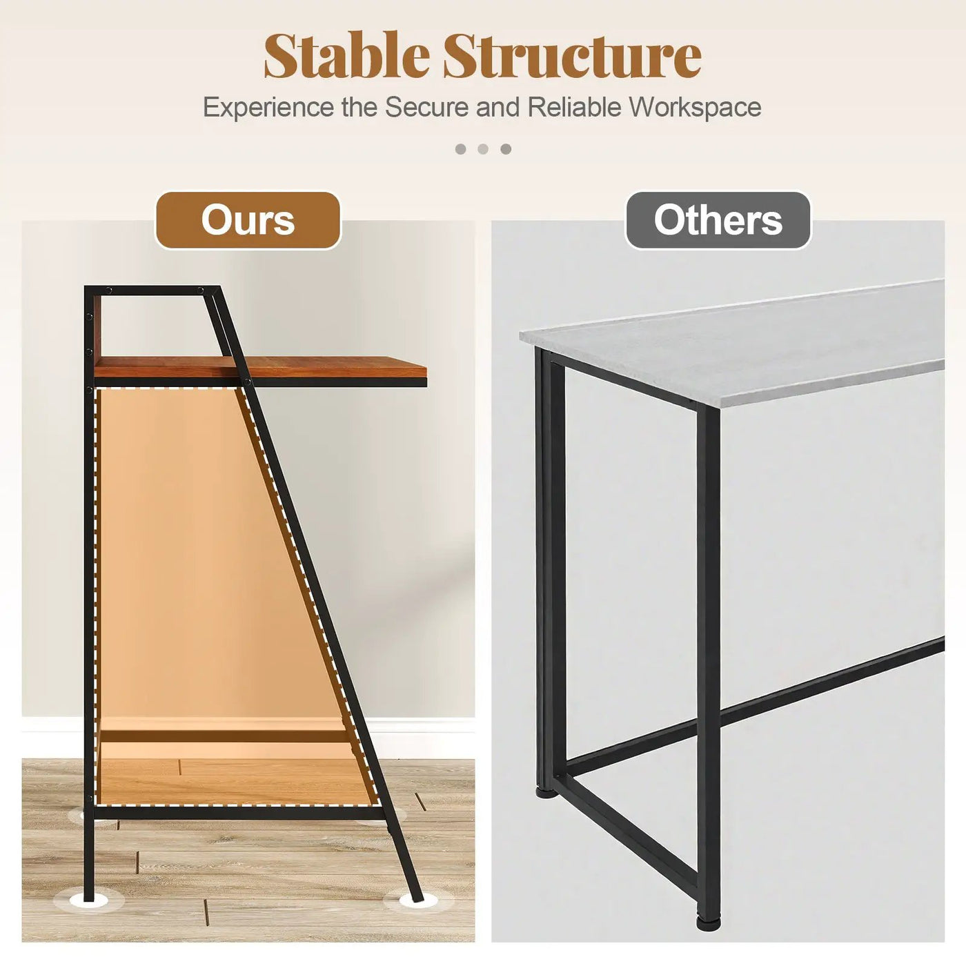 2 Tier Computer Desk PC Laptop Table Study Writing Home Office Workstation New by DirectDeals