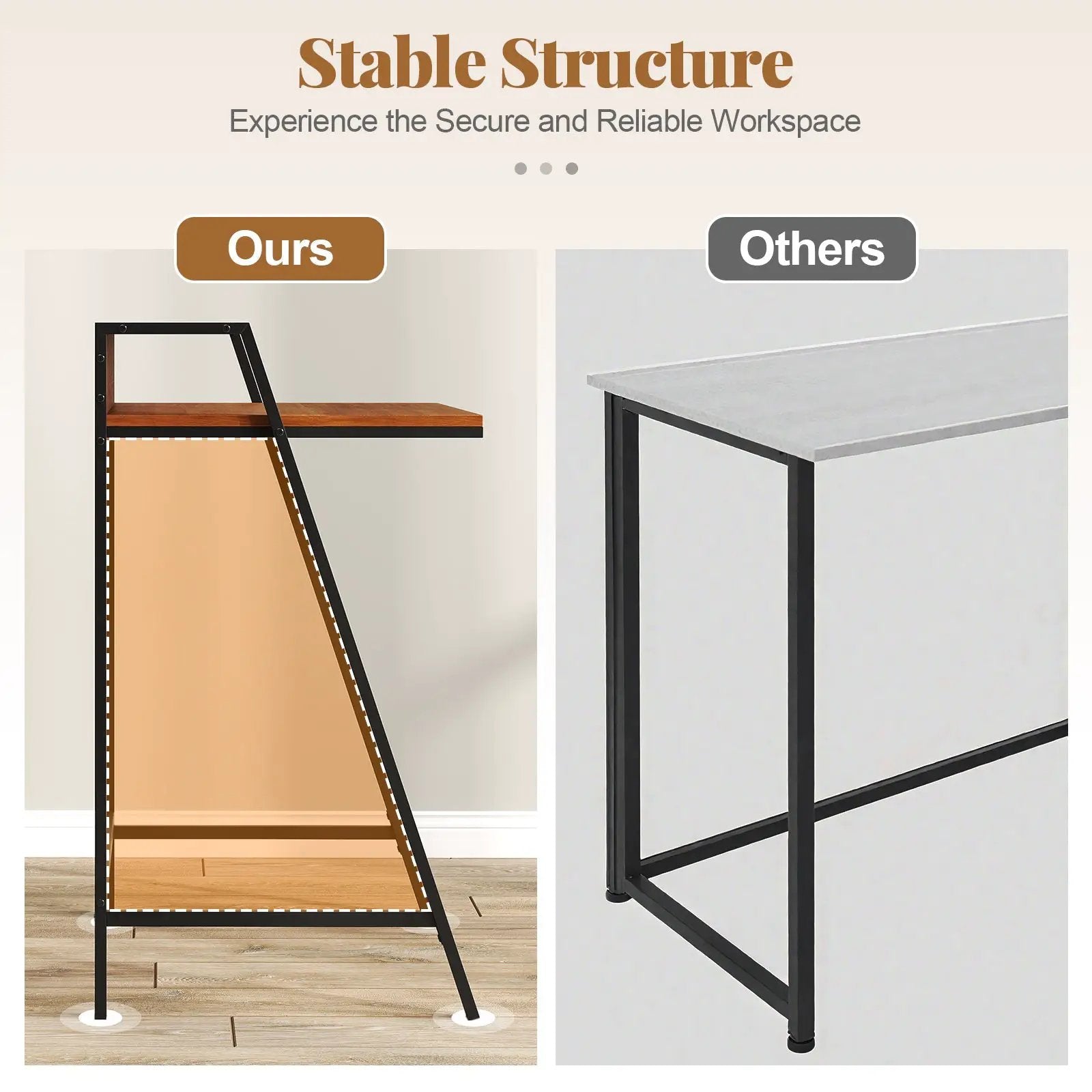 2 Tier Computer Desk PC Laptop Table Study Writing Home Office Workstation New by DirectDeals