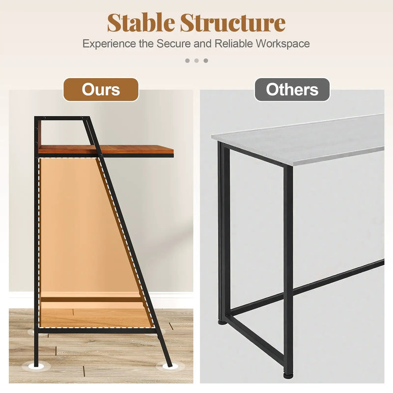2 Tier Computer Desk PC Laptop Table Study Writing Home Office Workstation New by DirectDeals