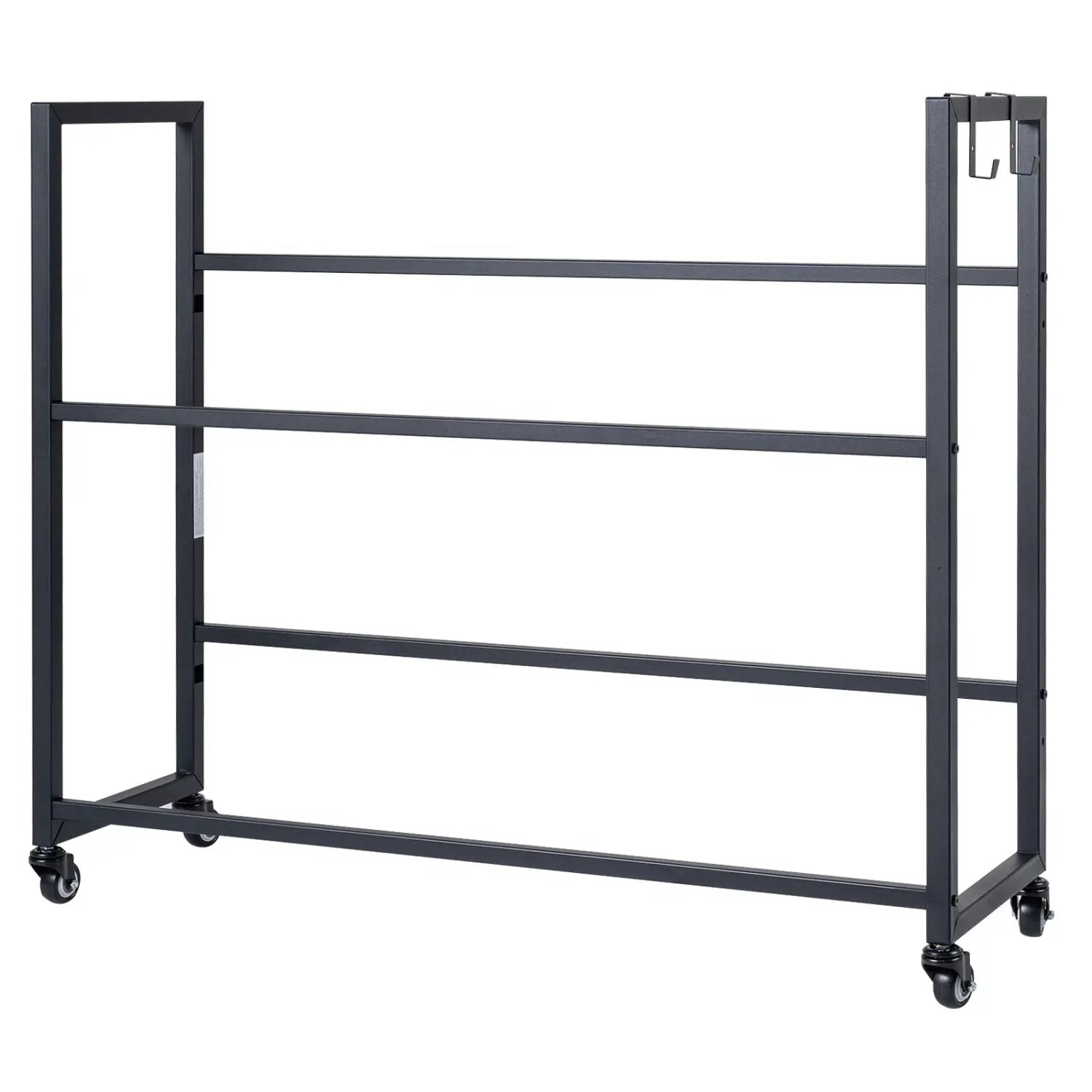 2-Tier Drink Crate Rack with 4 Universal Wheels for Beer and Water Kitchen and Bar by DirectDeals