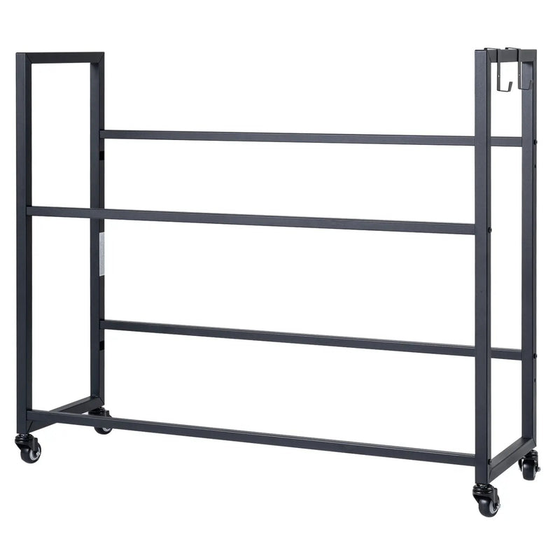 2-Tier Drink Crate Rack with 4 Universal Wheels for Beer and Water Kitchen and Bar by DirectDeals