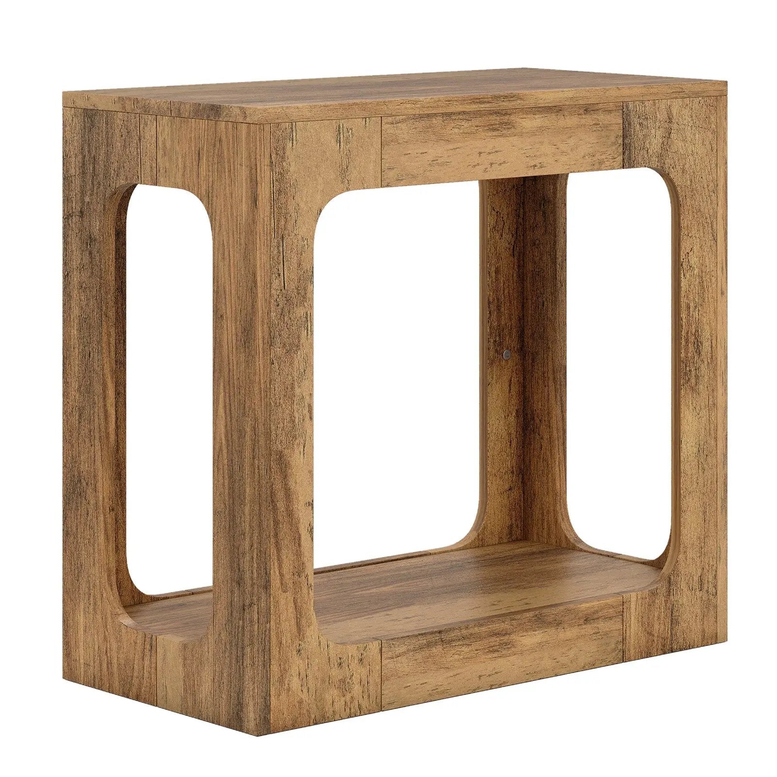 2-Tier End Table with Storage Shelf for Living Room-Oak by DirectDeals