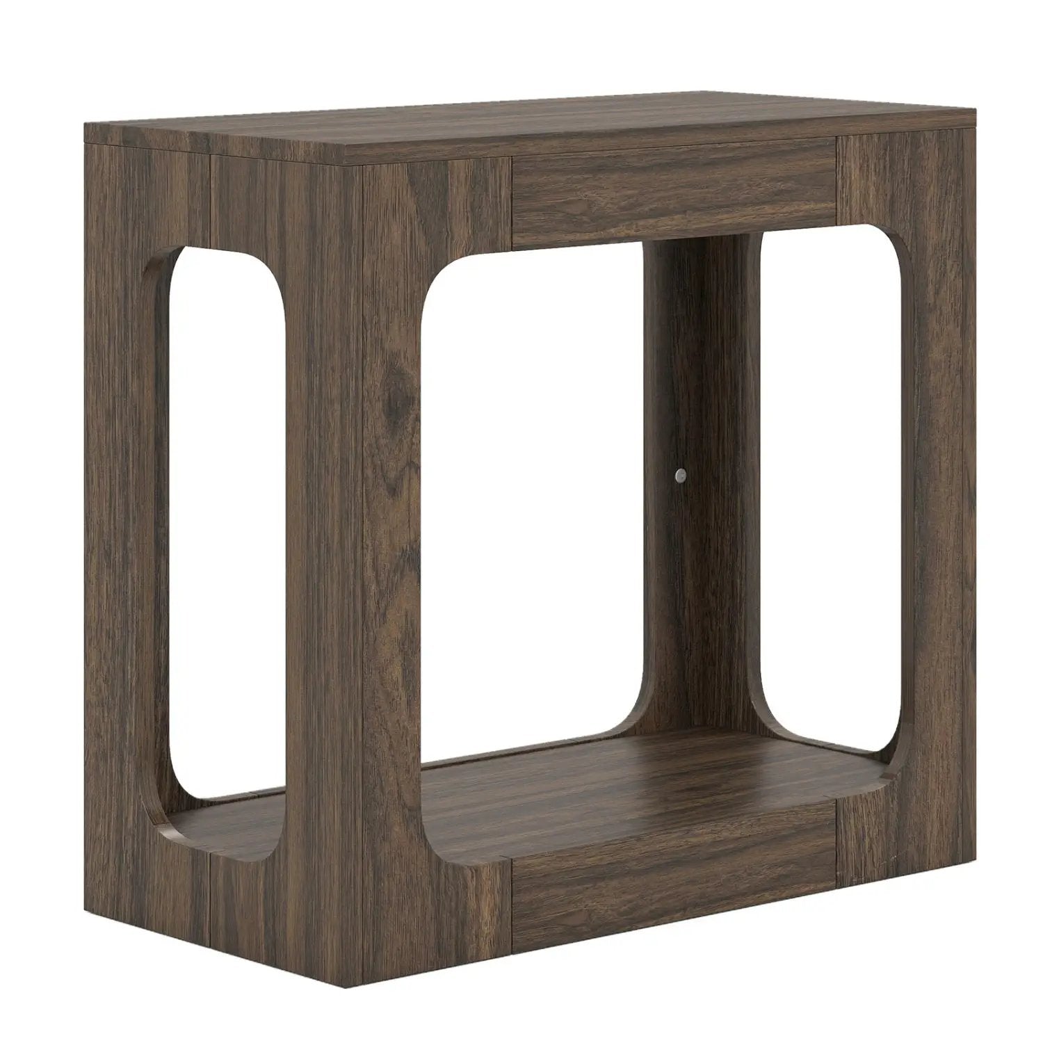 2-Tier End Table with Storage Shelf for Living Room-Oak by DirectDeals