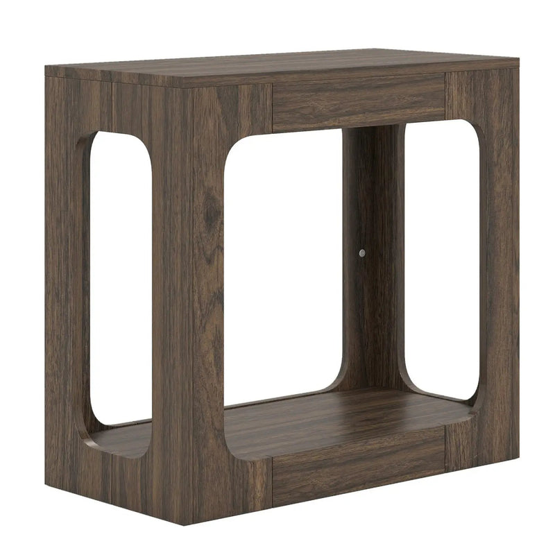 2-Tier End Table with Storage Shelf for Living Room-Oak by DirectDeals