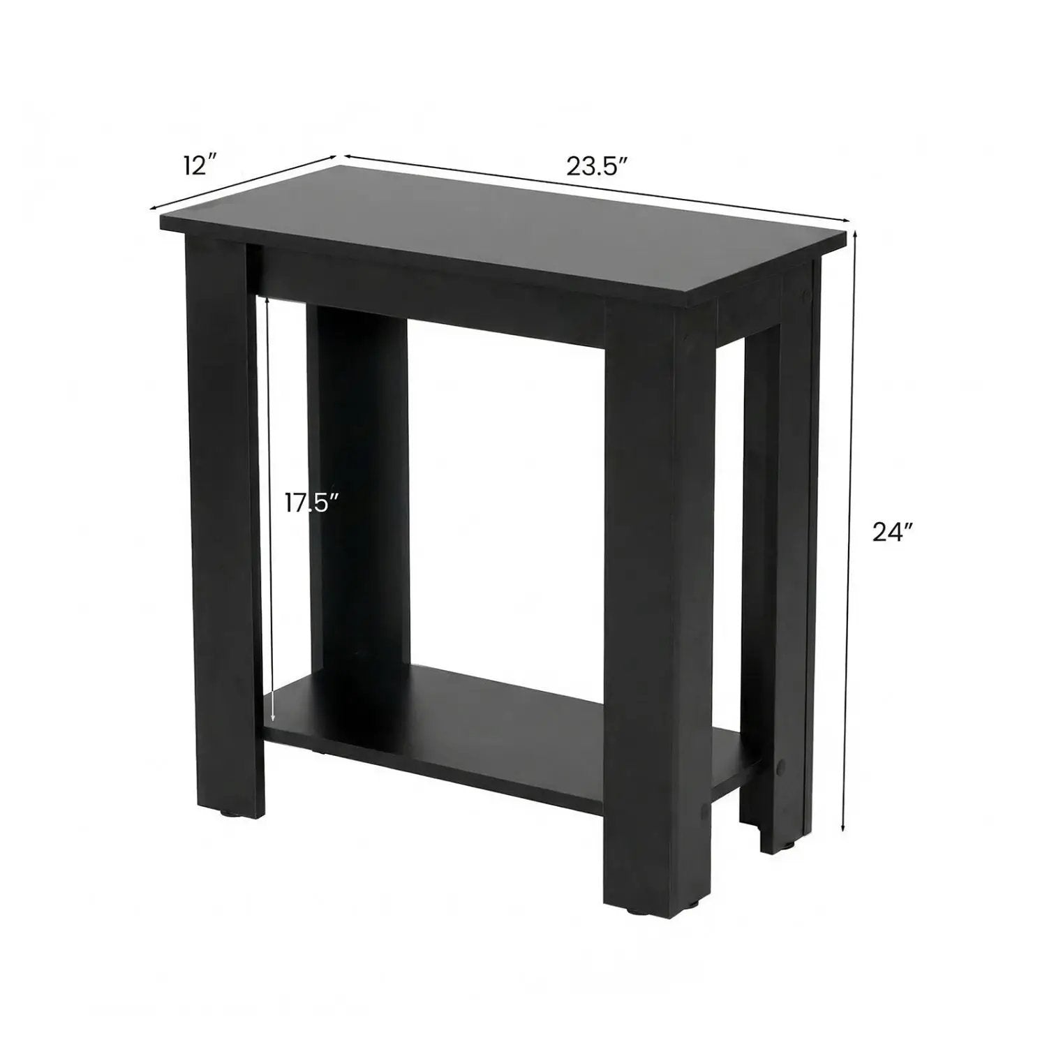 2-Tier Compact End Table with Storage Shelf by DirectDeals