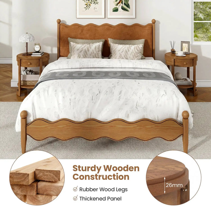 Round End Table with Drawer - 2-Tier Mid Century Modern by DirectDeals