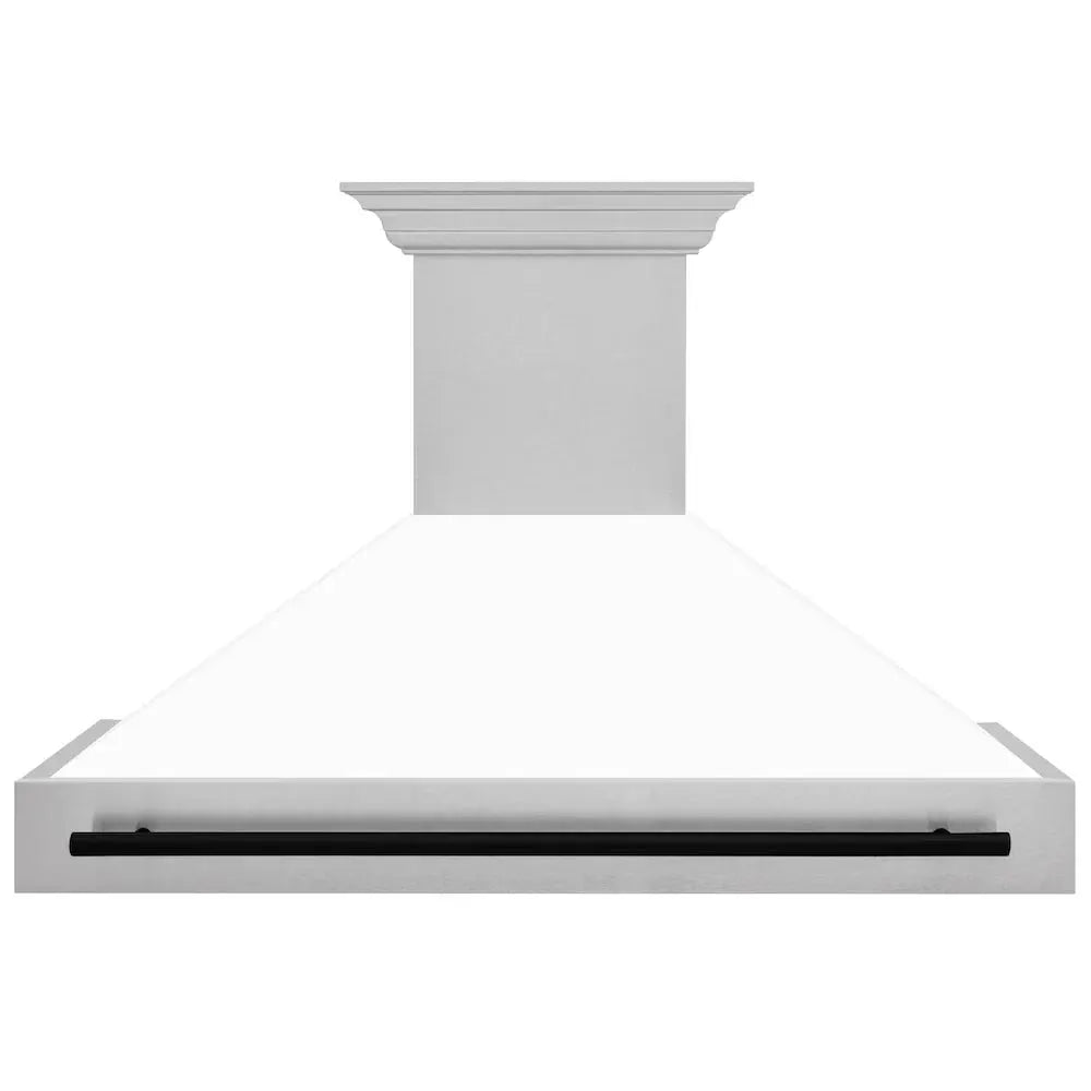ZLINE 48" Autograph DuraSnow White Range Hood 8654SNZ-WM48-MB by Farmhouse Kitchen and Bath