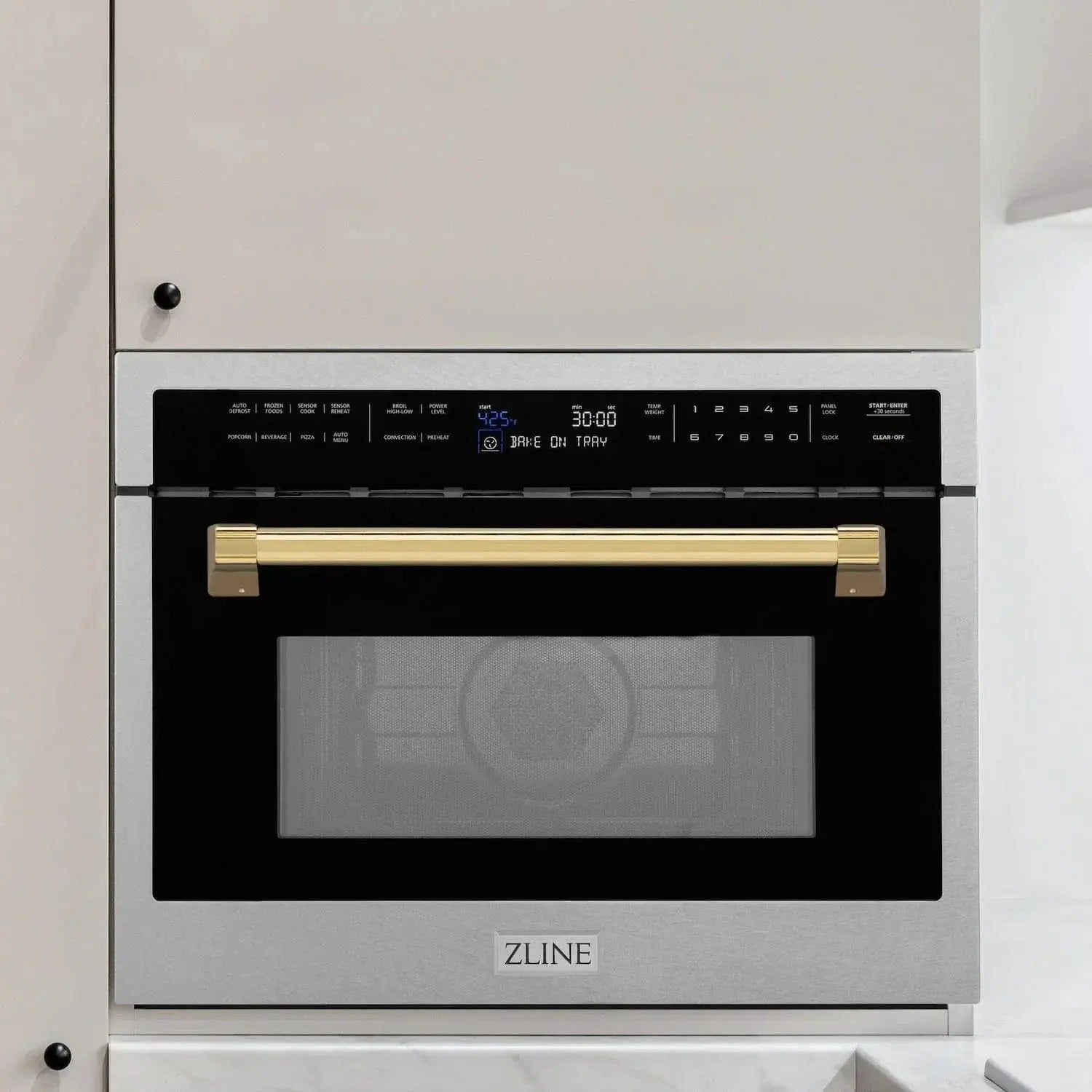 ZLINE 24” Convection Microwave, Stainless Steel, Gold MWOZ-24-SS-G by Farmhouse Kitchen and Bath