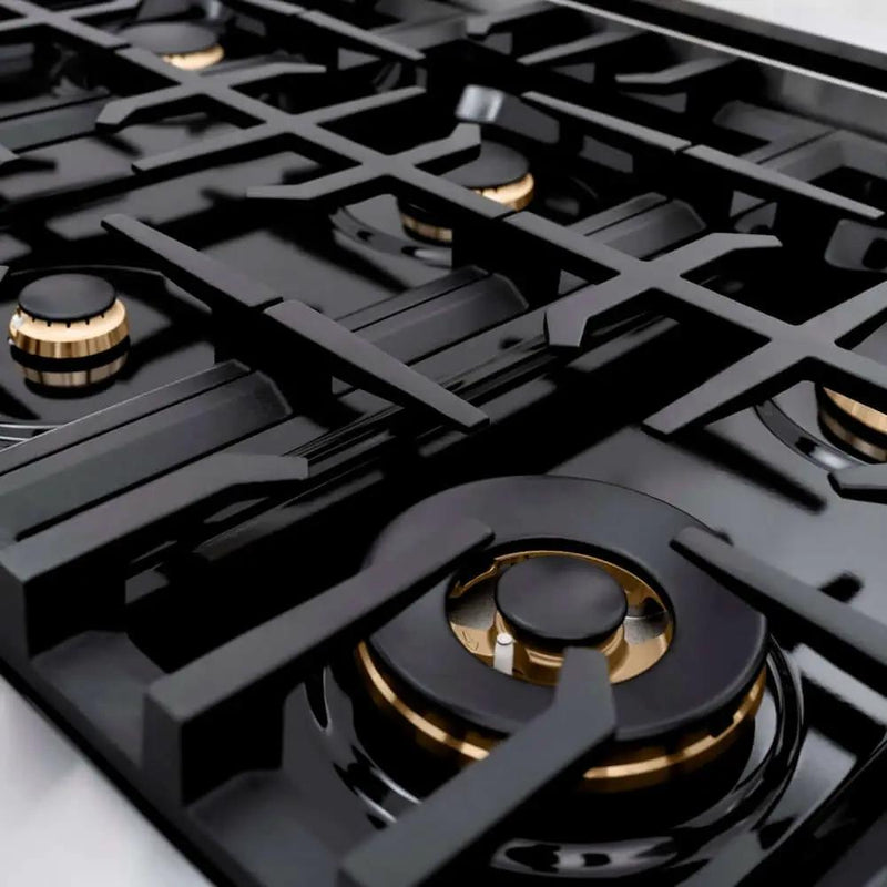 ZLINE 48"Classic Double Oven Gas Range, Stainless Steel, Brass Burners, CGR-BR-48 by Farmhouse Kitchen and Bath