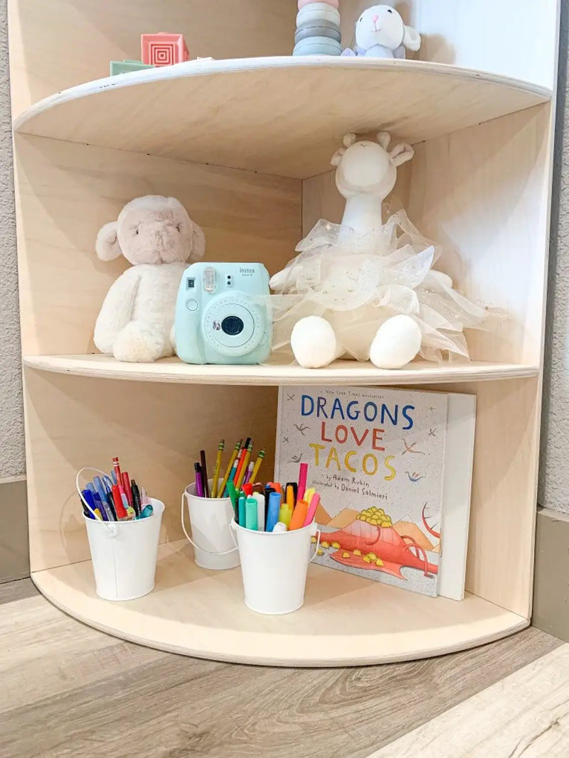 SCARLET- Corner Toy Shelf by Bush Acres