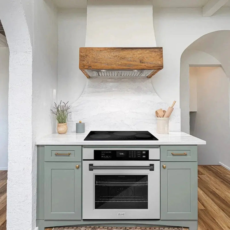 ZLINE 30"Professional True Convection Single Wall Oven, Air Fry, Self Clean, DuraSnow® Matte Black WASSZ-30-MB by Farmhouse Kitchen and Bath
