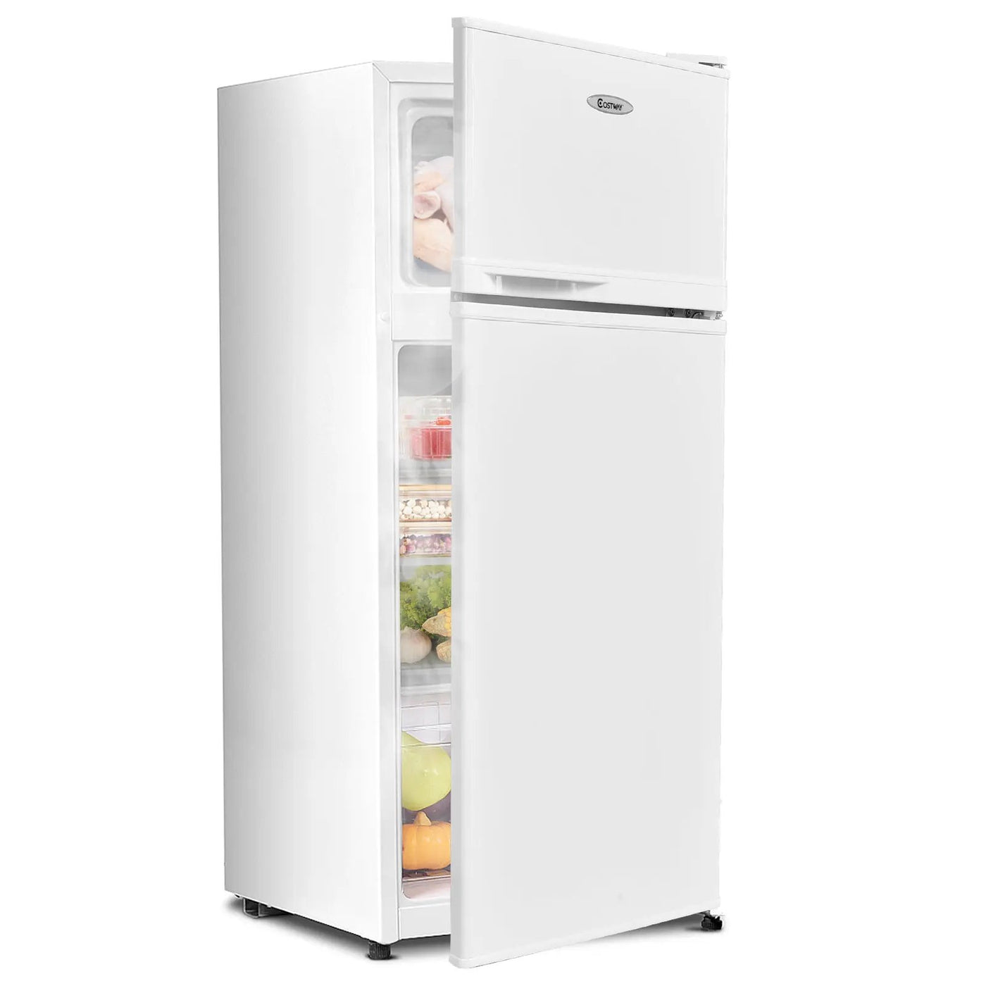 2 Doors Cold-rolled Sheet Compact Refrigerator by DirectDeals