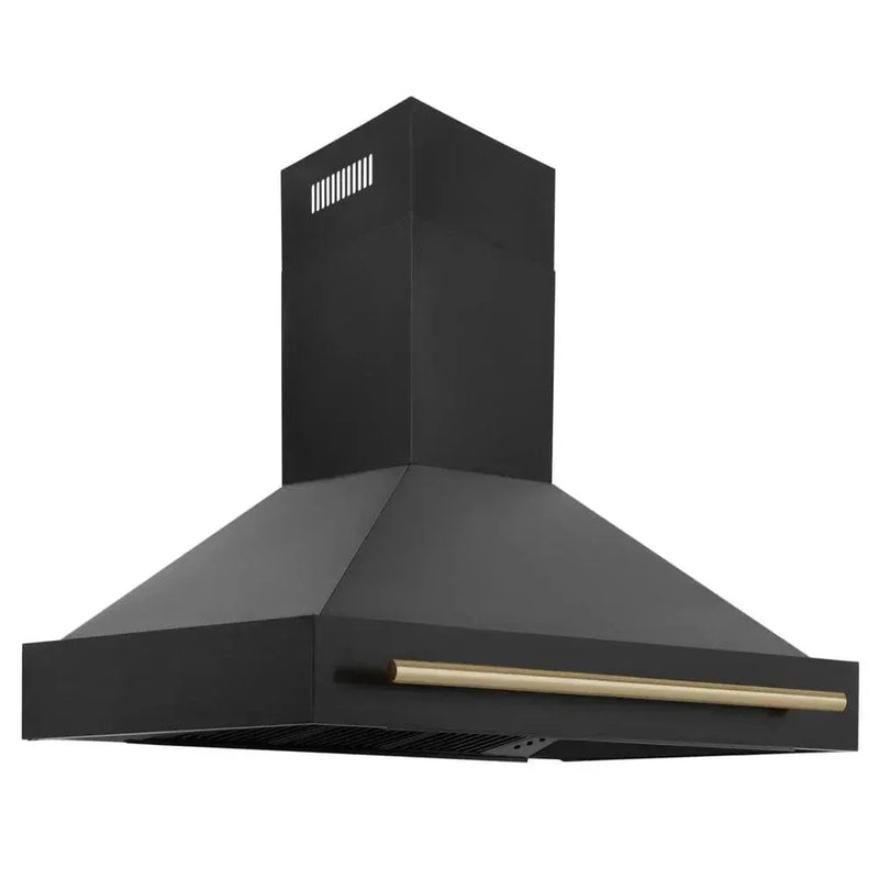 ZLINE 48" Autograph Black Stainless Wall Range Hood, BS655Z-48-CB by Farmhouse Kitchen and Bath