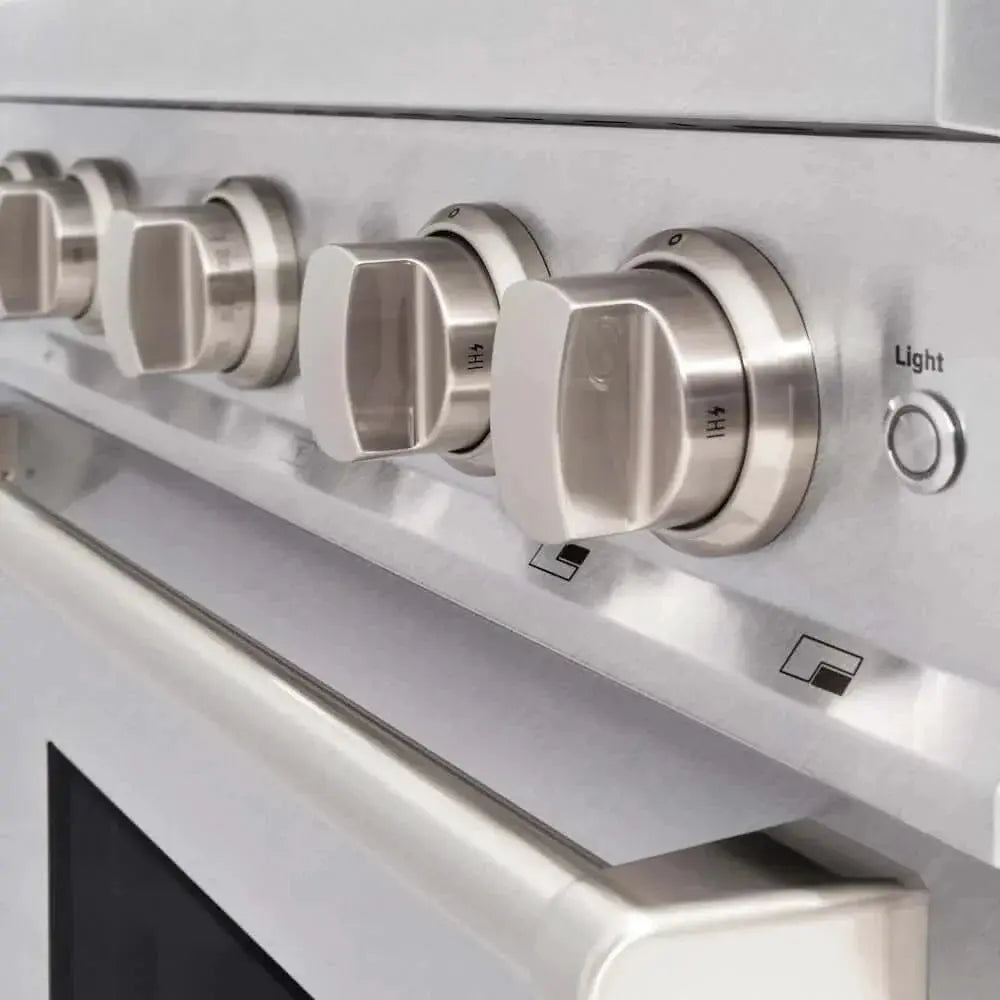 ZLINE 30" Classic Gas Range, Convection Gas Oven DuraSnow® Stainless Steel, Brass Burners CGRS-BR-30 by Farmhouse Kitchen and Bath