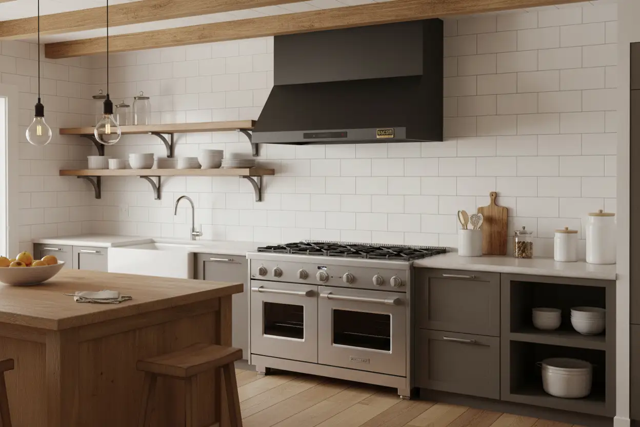 Kucht Gemstone™ 48" Wall Mount Range Hood KRH483A-C by Farmhouse Kitchen and Bath