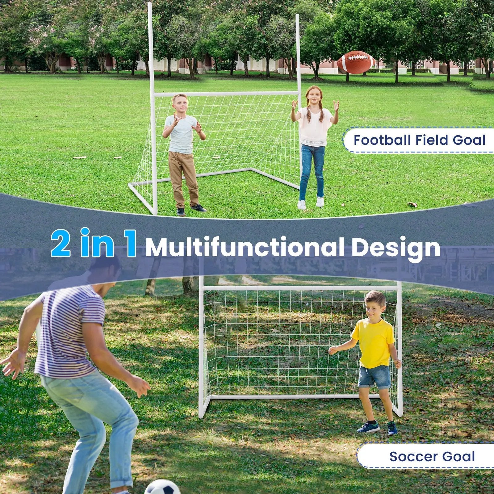 2 in 1 All Weather Football Training Equipment for Park School by DirectDeals